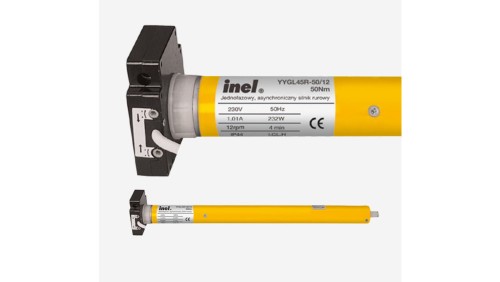 Silnik rurowy 50Nm 230V z awaryjnym otwieraniem oraz z wbudowanym sterownikiem radiowym. Przystosowany do rury oktagonalnej o śr