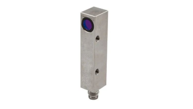 Czujnik laserowy odbiornik wiązki światła 64x14x12mm fi0,5mm Sn: 1,5m 12-32VDC PNP/NPN Push-pull złącze M8 3-PIN IP67 PE130170