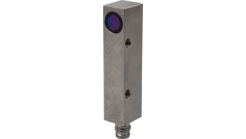 Czujnik laserowy odbiciowy 64x14x12mm fi0,3mm Sn: 1m 12-32VDC PNP/NPN złącze M8 3-PIN PE130171