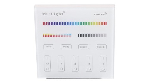 Panel MiLight 4strefy RGB+CCT biały sterownik T4