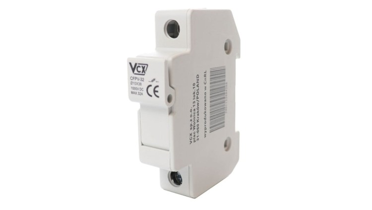Podstawa bezpiecznikowa 1P PV 32A 10x38 DC 1000V
