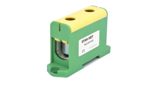 Złączka szynowa gwintowa al/cu 150mm2 zielono-żółta WLZ-35P/150Z