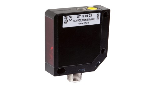 Czujnik optyczny odbiciowy 50x50x15mm Sn: 20-600mm 10-30VDC PNP antykoincydencyjny złącze M12 4-PIN IP67 OT170423