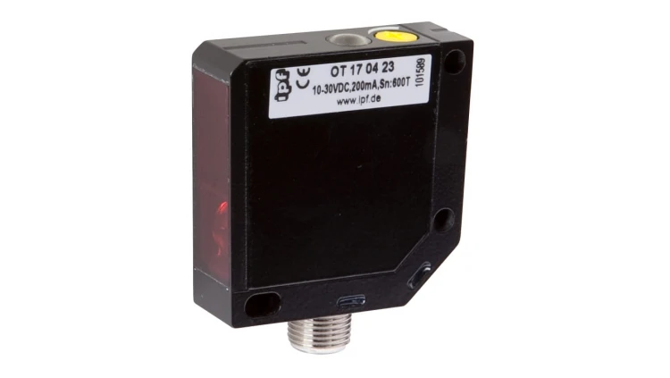 Czujnik optyczny odbiciowy 50x50x15mm Sn: 20-600mm 10-30VDC PNP antykoincydencyjny złącze M12 4-PIN IP67 OT170423