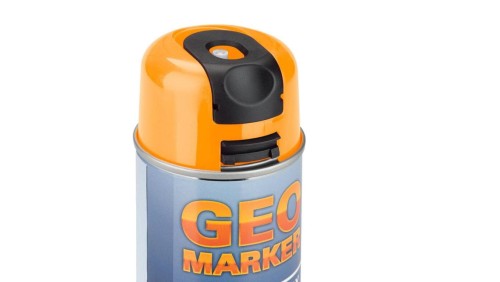 12 x Farba ekologiczna geo-Marker do znakowania, fluorescencyjna, z blokadą zaworu, kolor pomarańczowy (500 ml) kpl.