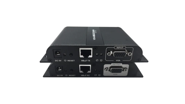 Extender przedłużacz sygnału VGA + audio Jack 3,5mm do 120m po skrętce HdbitT LKV383VGA