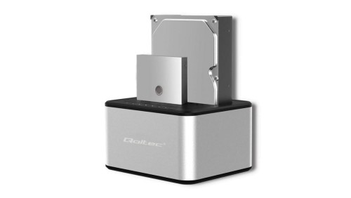 Qoltec Stacja dokująca dysków 2x HDD/SSD 2.5/3.5 SATA USB 3.0 Klonowanie