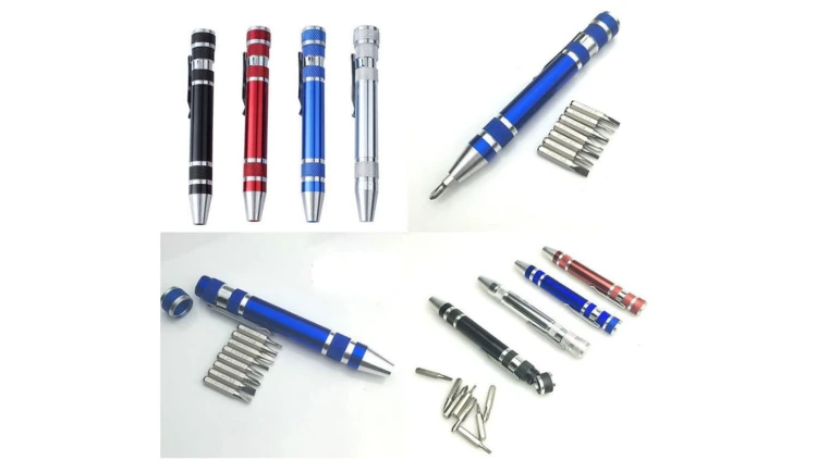 Śrubokręt 8w1 pen wkrętaki proste i krzyżowe 8 mini
