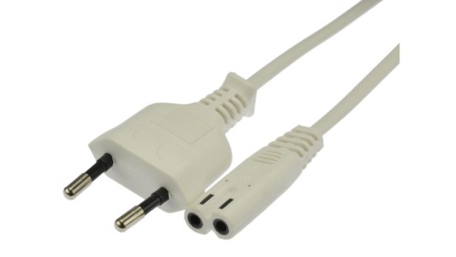 Kabel zasilający 230V 2,5A audio 5m biały