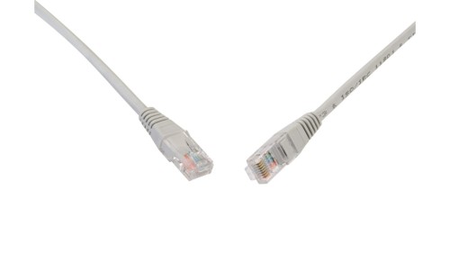 Patchcord CAT6 UTP PVC 0,5m szary non-snag-proof C6-155GY-0,5MB