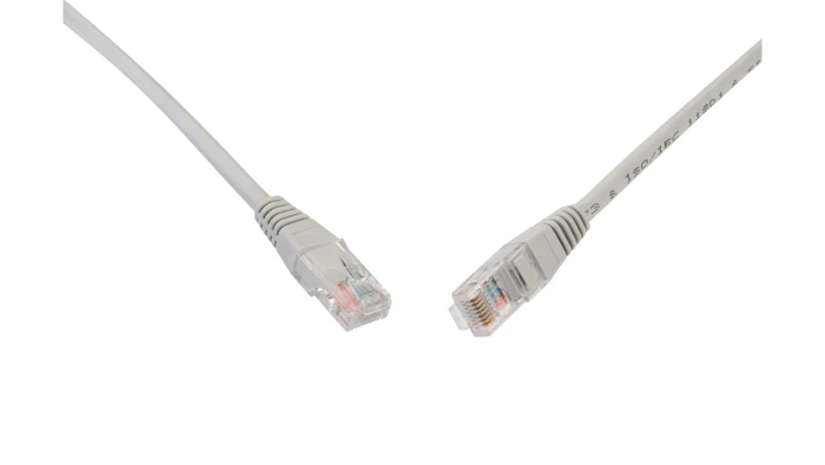 Patchcord CAT6 UTP PVC 0,5m szary non-snag-proof C6-155GY-0,5MB