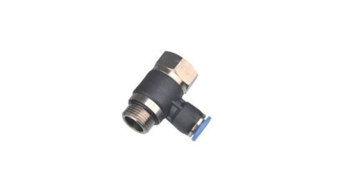 Złączka pneumatyczna wtykowa kątowa banjo G 1/8 GW/GZ do węża fi 10 mm, tworzywo sztuczne