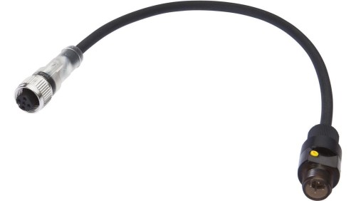 Akcesoria, adapter teach, M12 żeński 4-PIN prosty, M12 męski 4-PIN prosty Czarny AV000114