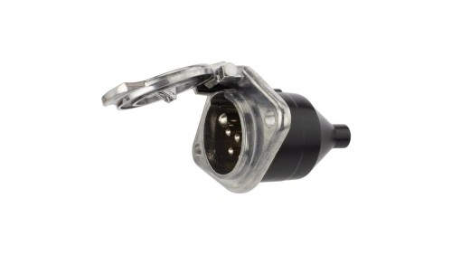 Gniazdo naczepowe typu N (czarne) 7-pin 24V metalowe