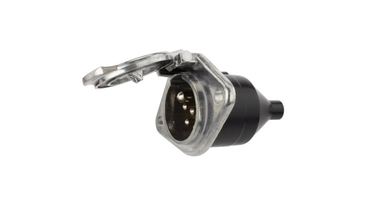 Gniazdo naczepowe typu N (czarne) 7-pin 24V metalowe