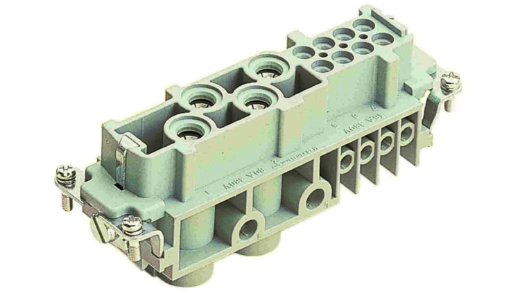 Złącze HAN prostokątne żeńskie 12-PIN 80A 400V 9380122701