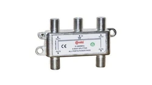 Rozgałęźnik sygnału splitter 5-2400Mhz 4 wyjścia power pass CORAB