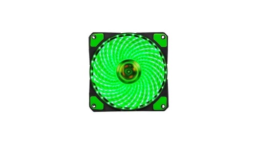 Wentylator 12cm Gaming 33x LED Zielony 4+3 Pin Molex