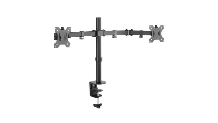 Podwójne Ramię Biurkowe 2x LED/LCD 13-32 Cali 2x 8kg
