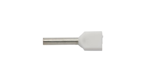 Końcówka tulejkowa izolowana HI 2X0,75/10 biała E08KH-02020104401 /100szt./