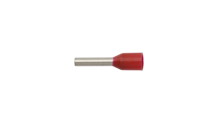 Końcówka tulejkowa izolowana 1mm2/8mm czerwona cynowana TI1L8 /100szt./