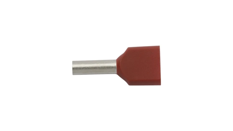 Końcówka tulejkowa izolowana HI 2X1,5/8 czerwona E08KH-02020105121 /100szt./