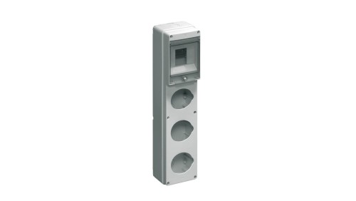 Rozdzielnia budowlana pusta 4 mod.3 gniazda 16/32A szara EC69012
