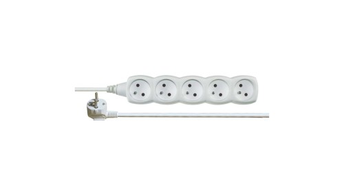 Przedłużacz 5-gniazd z/u 7m /H05VV-F 3G1/ biały P0517