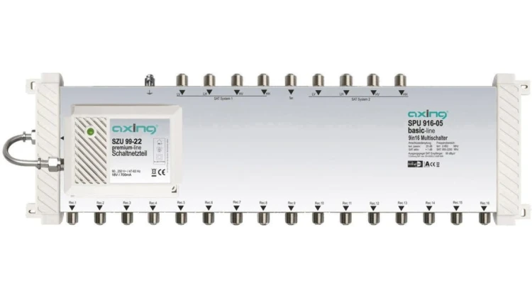 Multiswitch 9/16 SPU 916-05 z pasywną tv naziemną 9 wejść / 16 wyjść SPU 916-05