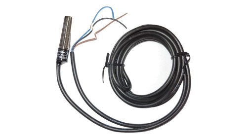 Czujnik indukcyjny cylindryczny M12 z przewodem 2m Sn=2mm 10-30VDC PNP NO LED IP67 PR12-2DP