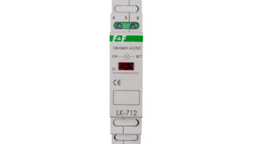 Lampka modułowa 1-fazowa czerwona 130-260V AC/DC LK-712R-130-260V