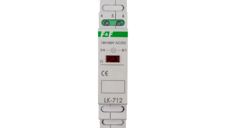 Lampka modułowa 1-fazowa czerwona 130-260V AC/DC LK-712R-130-260V