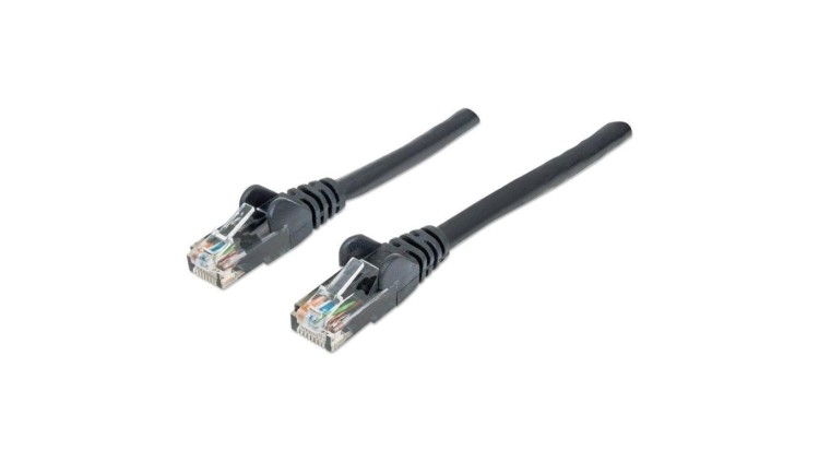 Patch Cord Cat5E UTP 1,0M Czarny 100 Miedź 320740