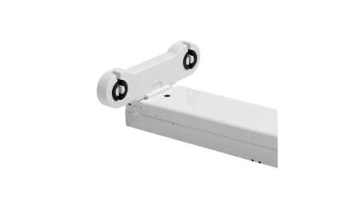 Oprawa dla 2szt.TUB LED T8, 60cm, AC-230V, zasil.jednostronne,biała 4451011