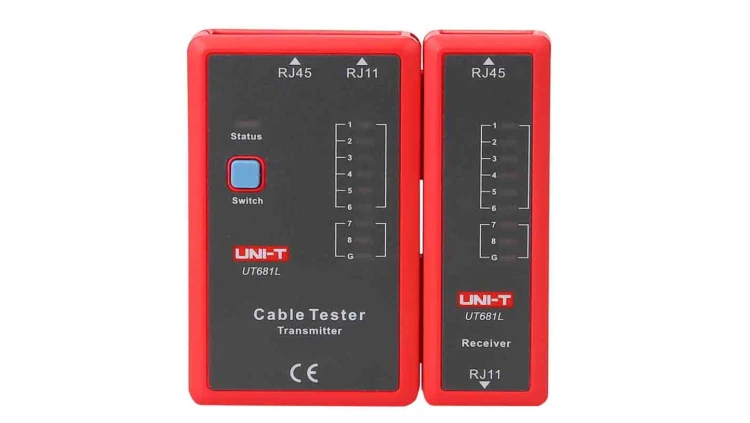 Tester sieci kabli informatycznych i telefonicznych kat.3, kat.5e UT-681L