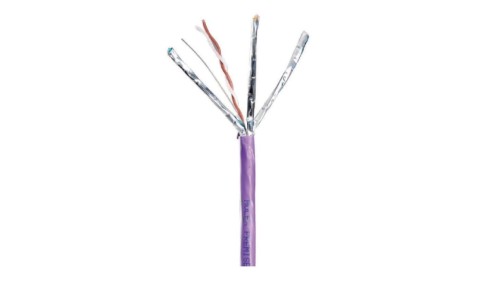 Kabel U/FTP PowerCat 6A (10G), 4 pary, LSZH, klasa Dca-s1a, d1, a1 wg. 13501-6, Fioletowy CAA-0322L-VL /500m/