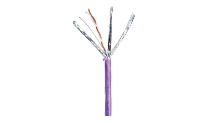 Kabel U/FTP PowerCat 6A (10G), 4 pary, LSZH, klasa Dca-s1a, d1, a1 wg. 13501-6, Fioletowy CAA-0322L-VL /500m/