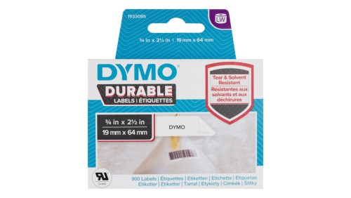Etykiety odporne DYMO białe 19x64mm 2rolki x 450 etykiet