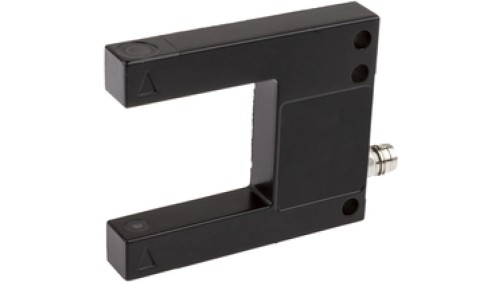 Czujnik laserowy widełkowy 50x10x60mm rozstaw 30mm 10-30VDC PNP/NPN NC/NO złącze M8 3-PINowe PG300570
