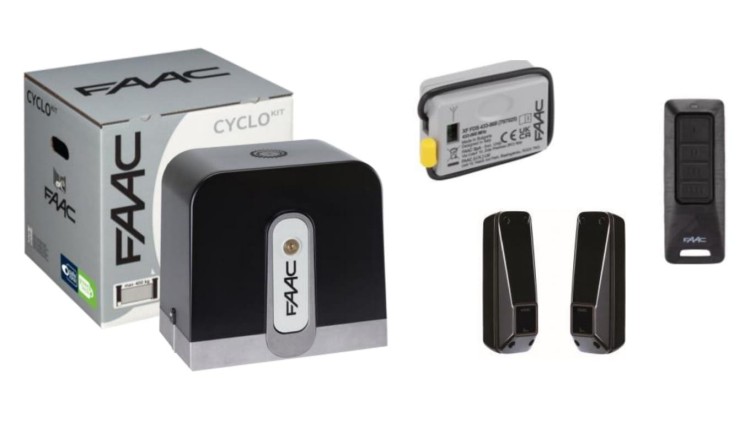 Zestaw Cyclo 24V - C721 Faac - napęd do bramy przesuwnej do 800kg FDS