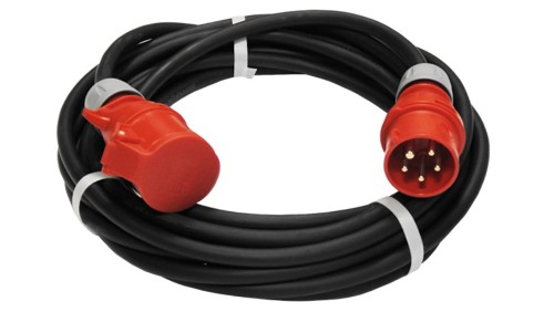 Przedłużacz budowlany siłowy elCORD CEE 16A 400V IP44 15m H07RN-F 5G2,5 z wtyczką i gniazdem CEE 16A-5P IP44 30256150