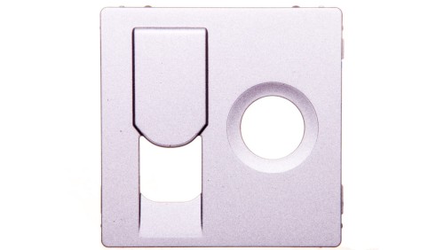 VALENA LIFE Plakietka gniazda teleinformatycznego TV/RJ45 aluminium 754832