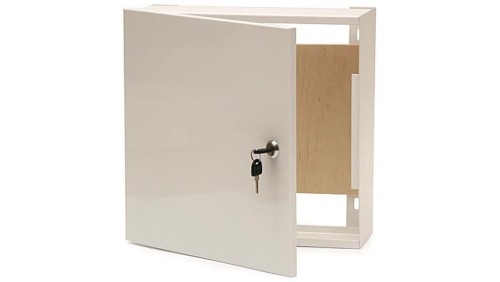 Obudowa metalowa 300x300x100mm tylna ścianka wykonana ze sklejki TPR-3 12515