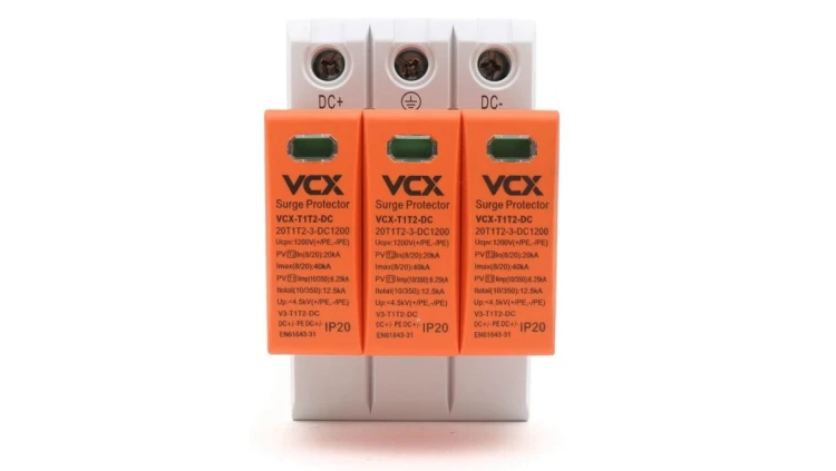 Ogranicznik fotowoltaiczny DC 1200V 12,5kA B+C T1T2 Ochronnik przepięć RED