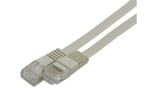 Patchcord UTP kat.6 kabel sieciowy LAN 2x RJ45 płaski szary 15m NEKU