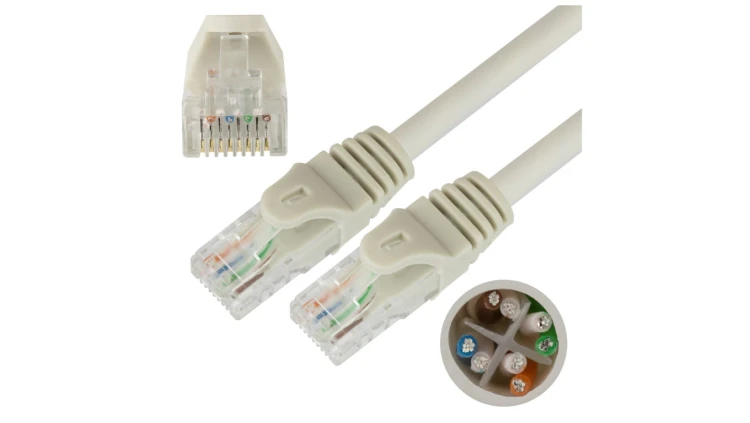 Patchcord UTP kat.6 kabel sieciowy LAN 2x RJ45 linka szary 20m NEKU
