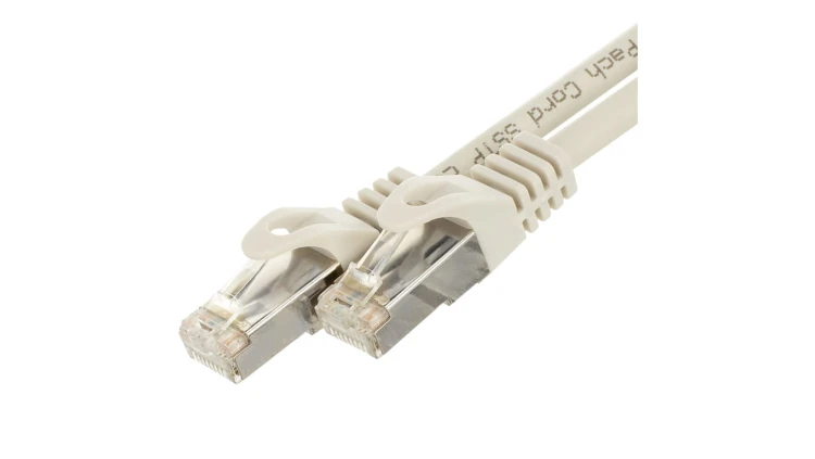 Patchcord S/FTP kat.7 PiMF kabel sieciowy LAN 2x RJ45 PoE szary 25m NEKU