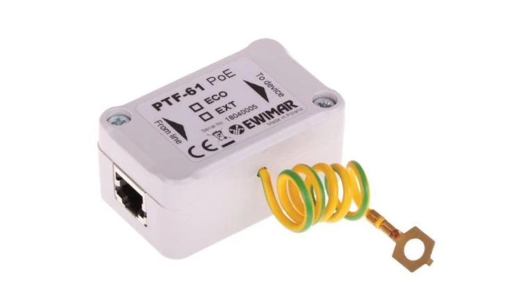 Ogranicznik przepięć gigabitowej sieci LAN, PTF-61-ECO/PoE