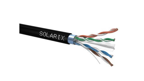 Kabel instalacyjny Solarix CAT6 FTP PE Fca zewnętrzny 500m/szpula SXKD-6-FTP-PE czarny