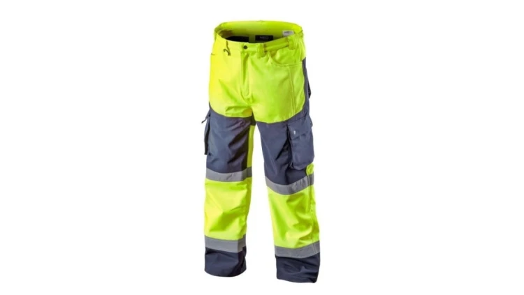 Spodnie robocze ostrzegawcze softshell, żółte, rozmiar S 81-750-S